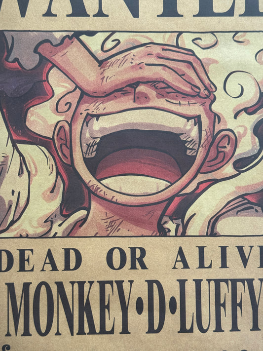 (Mirai Outlet) Poster One Piece – Luffy Gear 5 Wanted