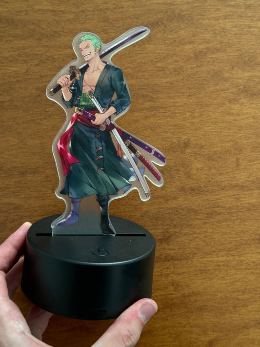 (Mirai Outlet) Lampada 3D a Figura – Zoro | Prezzo Ribassato