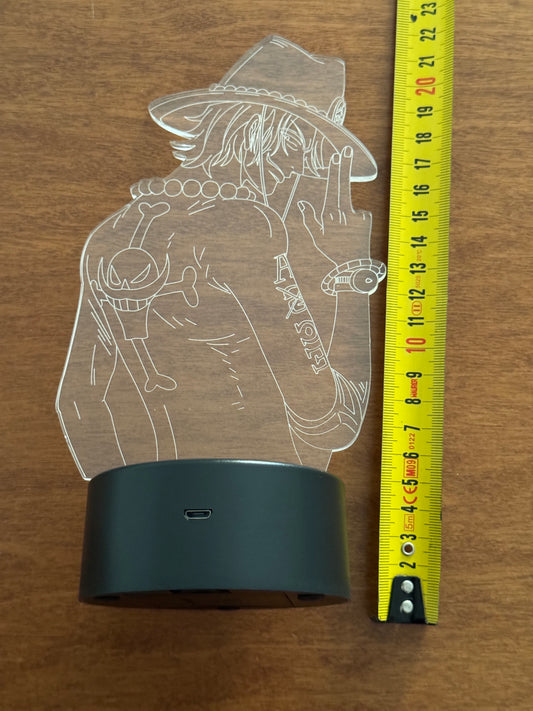 (Mirai Outlet) Lampada 3D LED – Portgas D. Ace (One Piece)