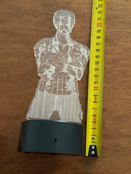 (Mirai Outlet) Lampada 3D LED Zoro – One Piece