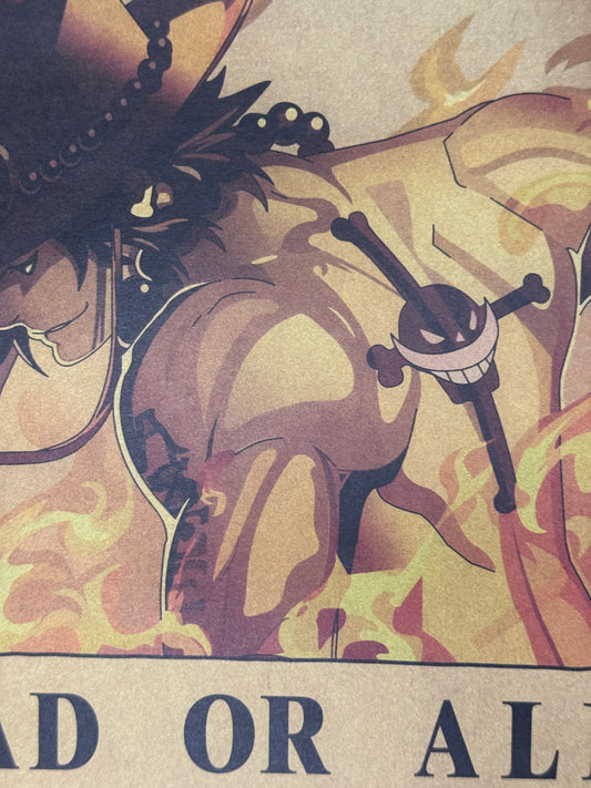 (Mirai Express) Poster One Piece - Ace | Wanted