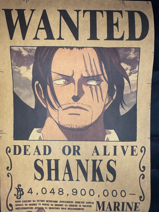 (Mirai Outlet) Poster One Piece - Shanks | Wanted