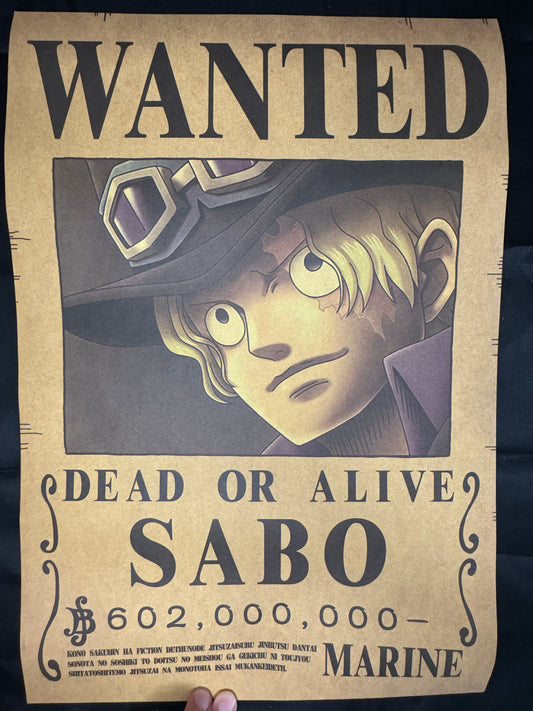 (Mirai Outlet) Poster One Piece - Sabo | Wanted