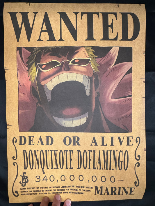 (Mirai Outlet) Poster One Piece - Donquixote Doflamingo Wanted
