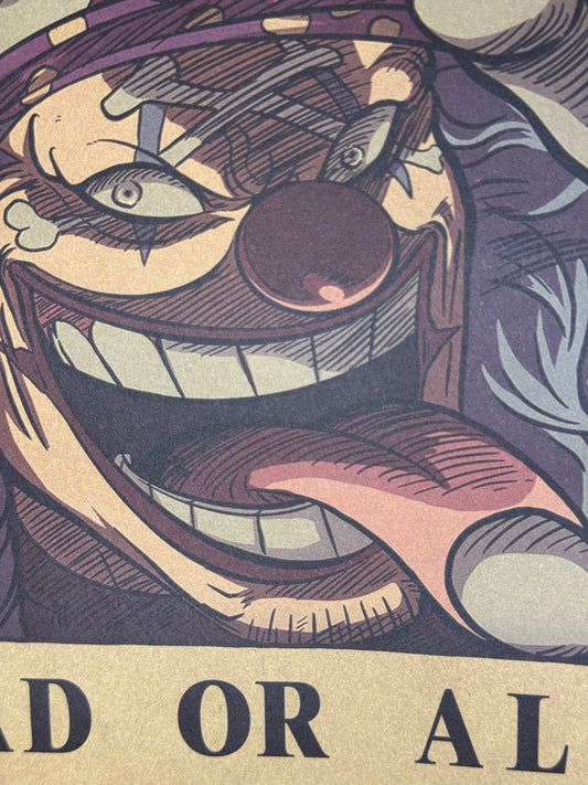 (Mirai Outlet) Poster One Piece - Buggy | Wanted