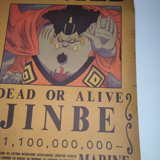 (Mirai Outlet) Poster One Piece - Jinbe (New) | Wanted