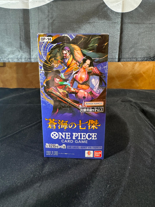 One Piece Card Game OP-14 – The Azure Sea’s Seven (Box Giapponese)