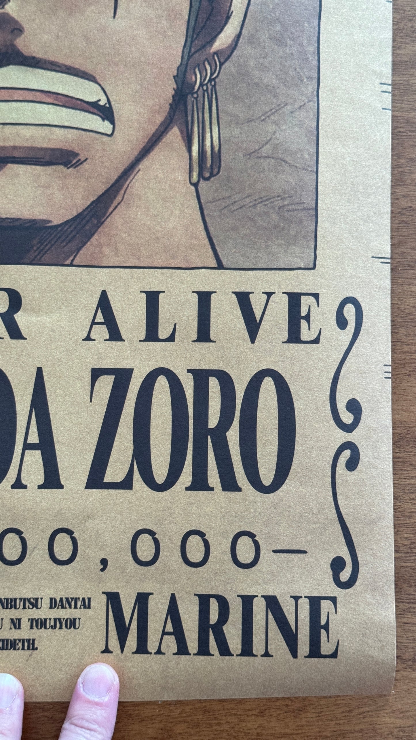(Mirai Outlet) Poster One Piece - Zoro (New)  Wanted