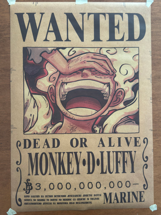 (Mirai Standard) Poster Wanted One Piece – 40 Personaggi da Collezione 🔥