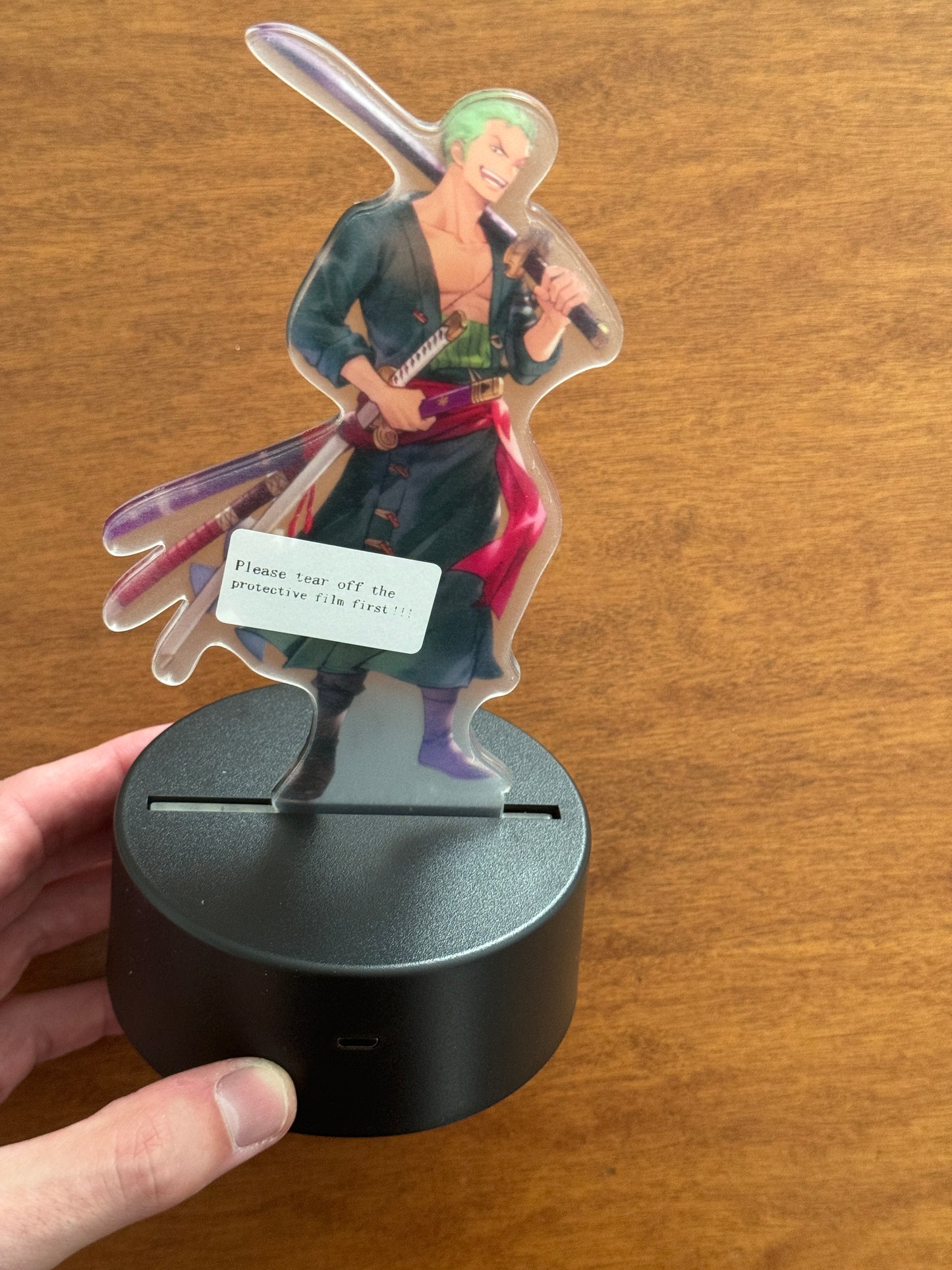 (Mirai Outlet) Lampada 3D a Figura – Zoro | Prezzo Ribassato