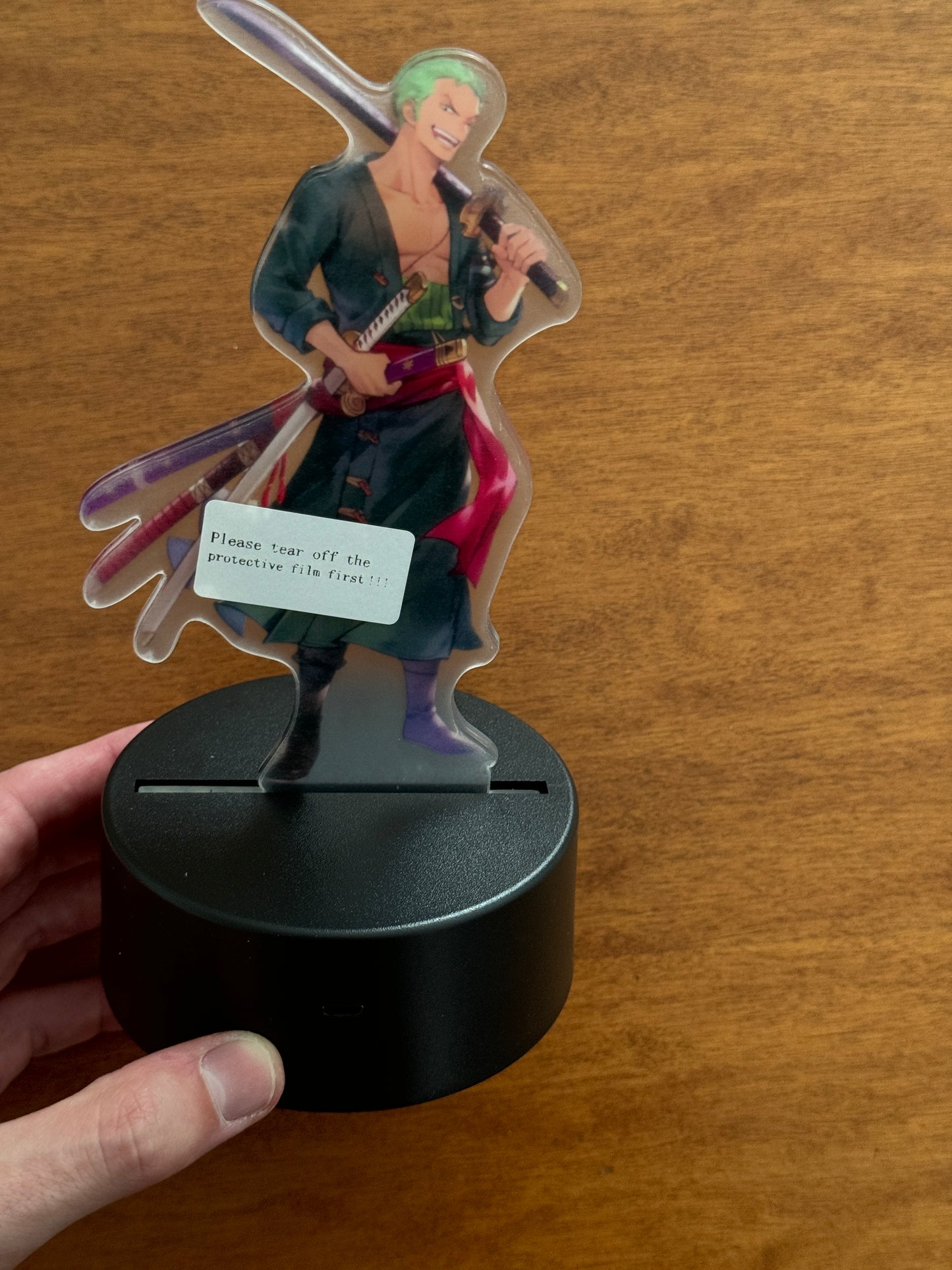 (Mirai Outlet) Lampada 3D a Figura – Zoro | Prezzo Ribassato