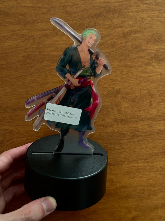 (Mirai Outlet) Lampada 3D a Figura – Zoro | Prezzo Ribassato