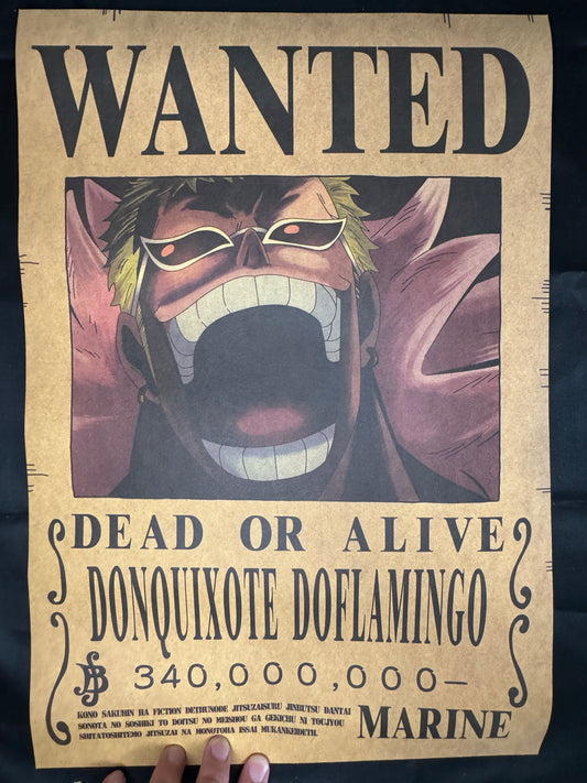 (Mirai Outlet) Poster One Piece - Donquixote Doflamingo Wanted