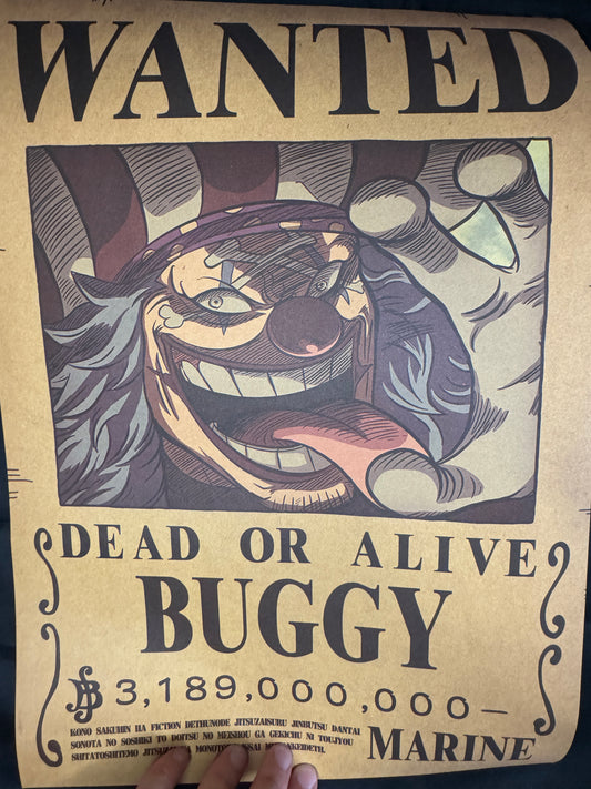(Mirai Outlet) Poster One Piece - Buggy | Wanted