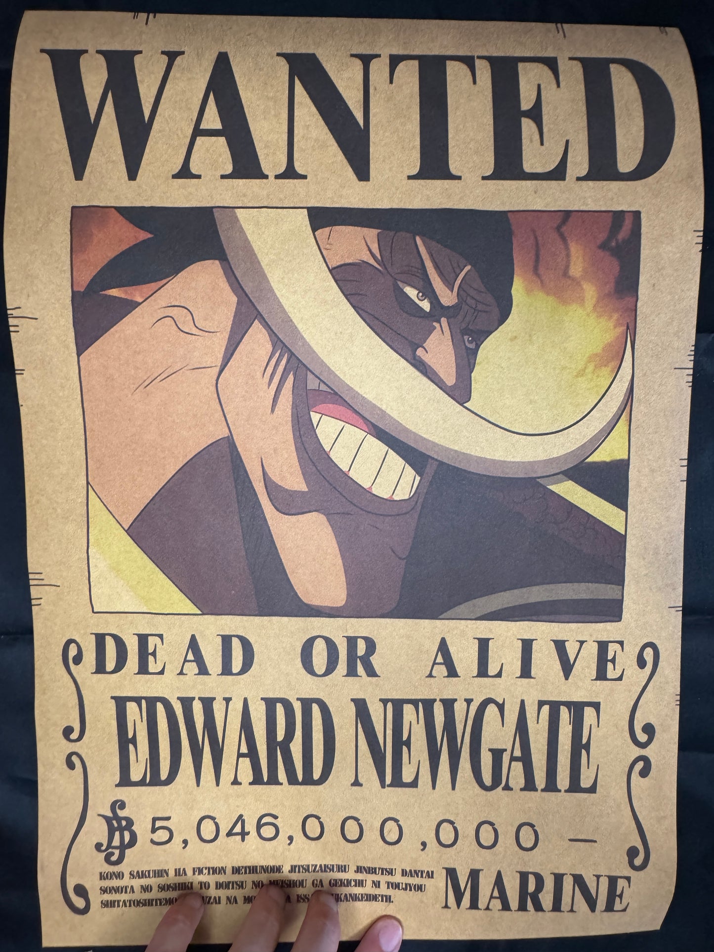 (Mirai Outlet) Poster One Piece - Edward Newgate (Barbabianca) Wanted