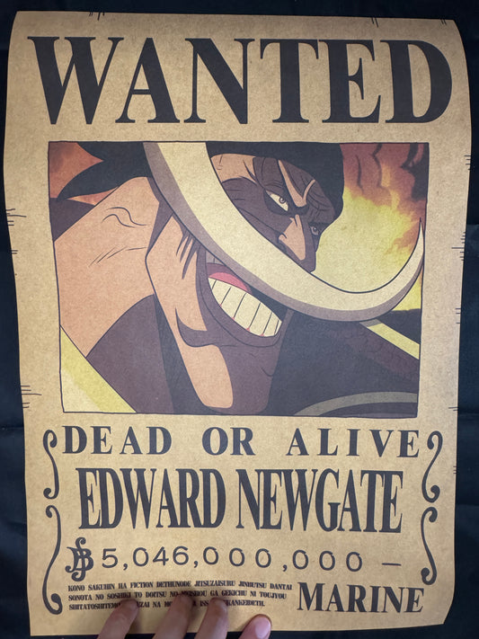 (Mirai Outlet) Poster One Piece - Edward Newgate (Barbabianca) Wanted