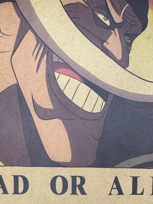 (Mirai Outlet) Poster One Piece - Edward Newgate (Barbabianca) Wanted