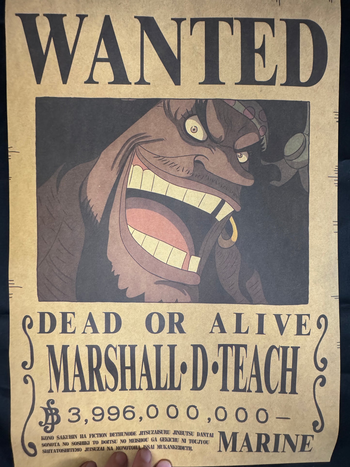 (Mirai Outlet) Poster One Piece - Marshall D. Teach (Barbanera) Wanted
