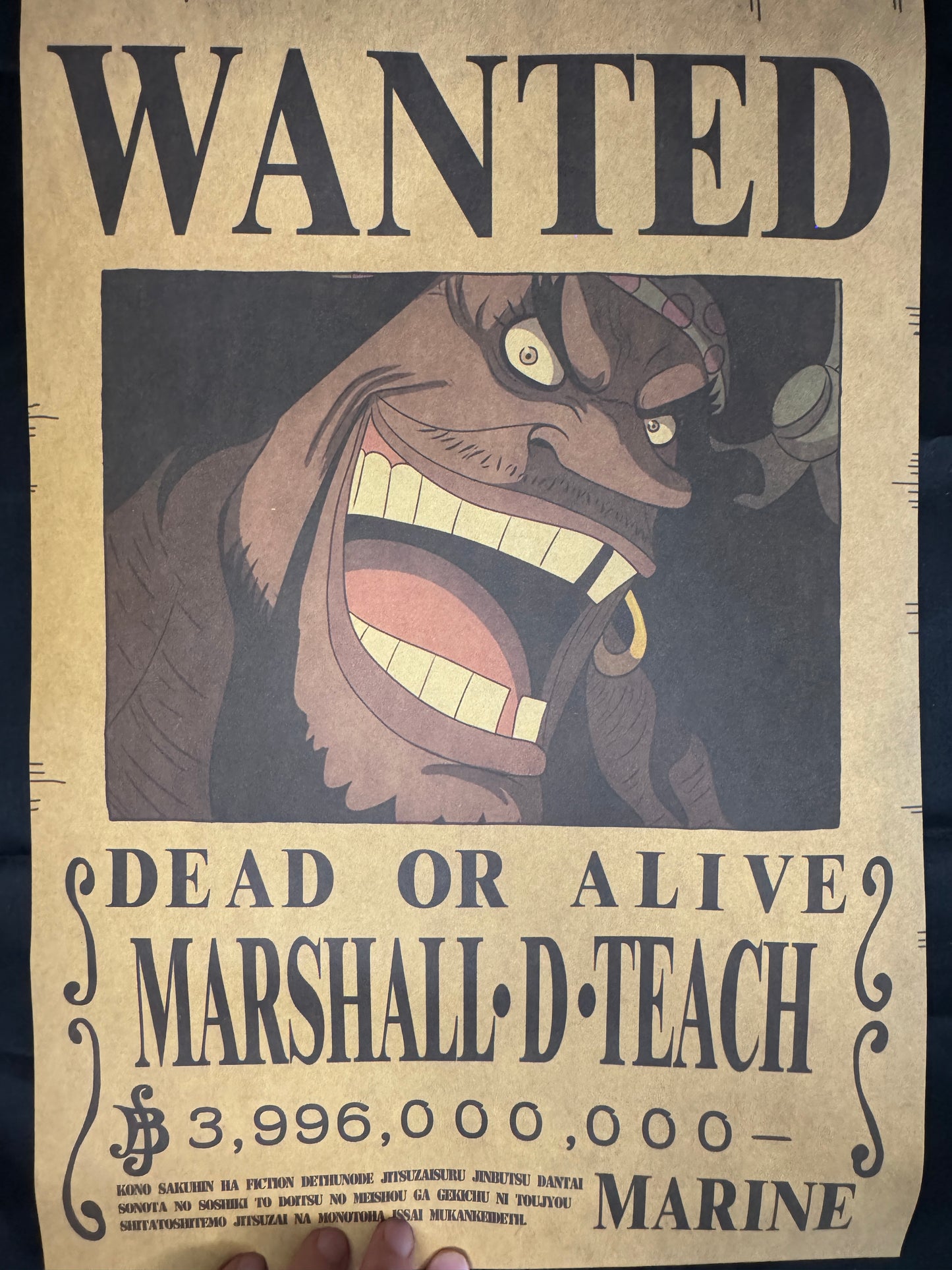 (Mirai Outlet) Poster One Piece - Marshall D. Teach (Barbanera) Wanted