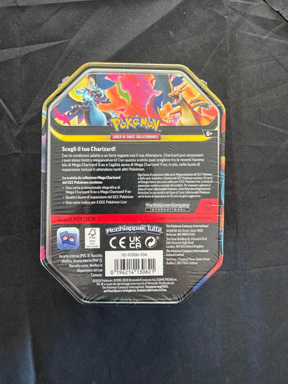 Pokémon – Mega Charizard X ex – Tin da Collezione (ITA) 🔥⚫🐉